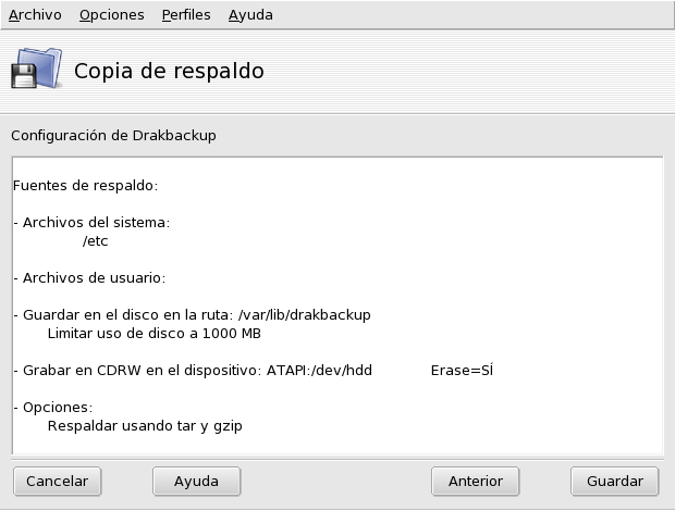 Revisar los parámetros de configuración
