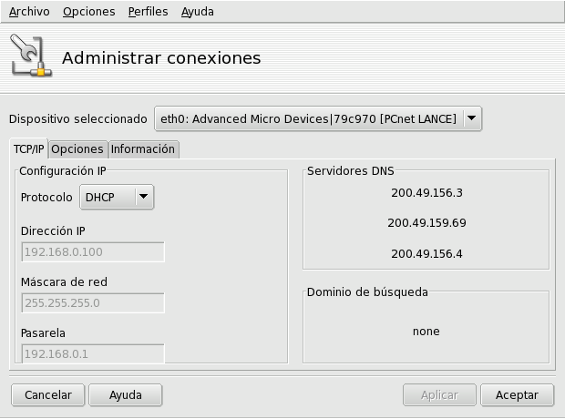 Configurando un cliente para usar DHCP