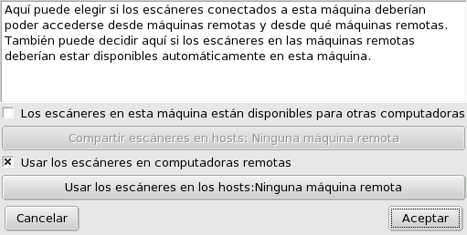 Compartiendo los escáner dentro de una red LAN