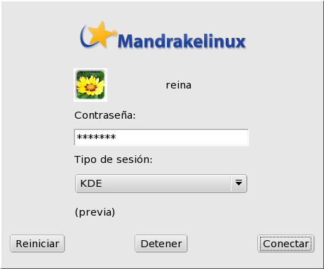 La ventana de conexión