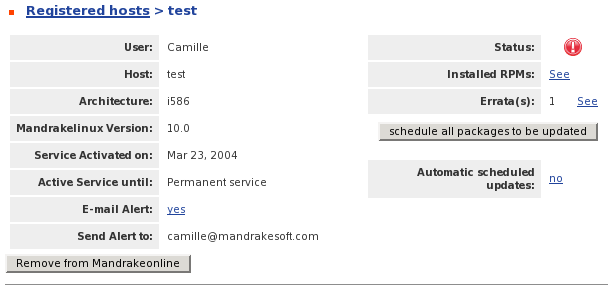 Host Mandrakeonline desactualizado