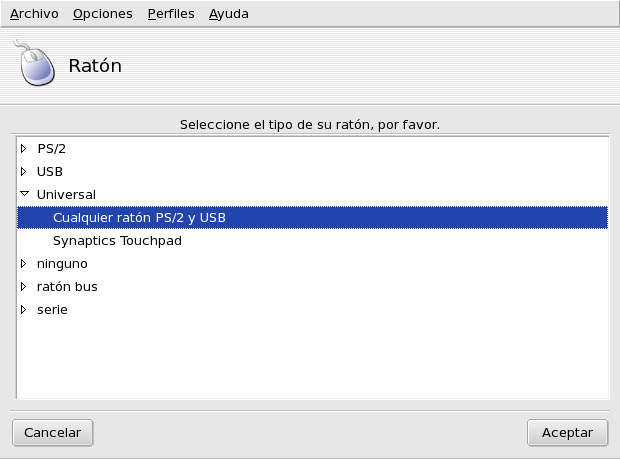 Eligiendo un ratón diferente
