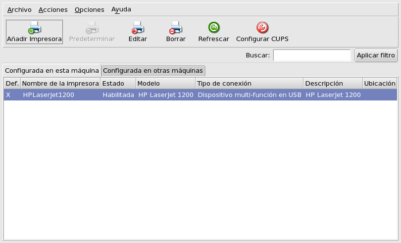 Administrando impresoras