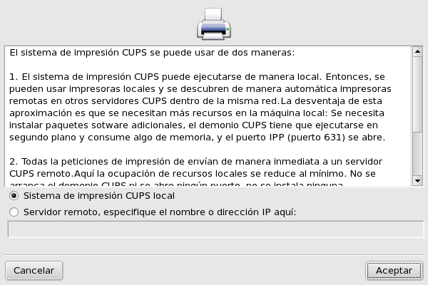 Activando impresoras de red