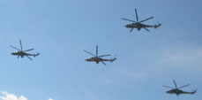 Vuelos de helic�pteros MI-24