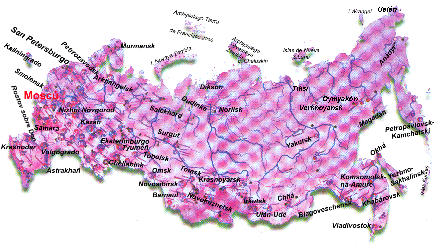 Mapa de la Federaci&oacute;n Rusa