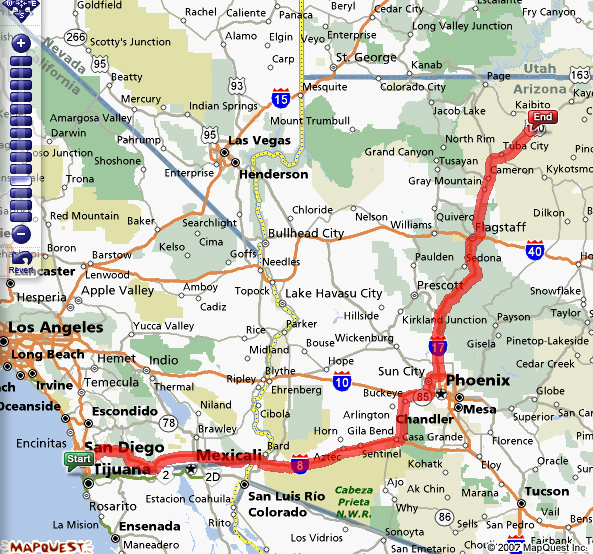 Map Driving Directions To The Wedding In Arizona