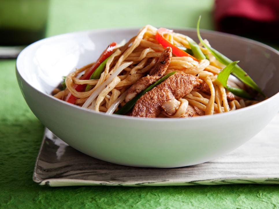 Noodles in a bowl