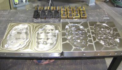 Electrodes and molds of typical tool after VE project