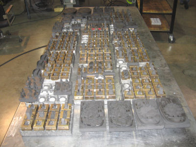 Typical electrode assortment for a tool, before VE project