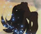 A surfacing mermaid