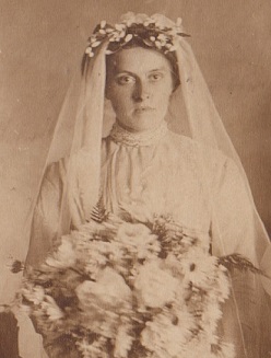 Ethel Mary Whitefoot on her wedding day