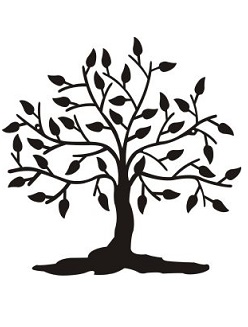 A graphic of an oak tree
