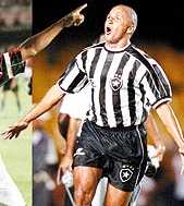 Valber comemorando o 1�gol
