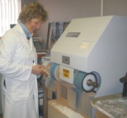 Linda working on an Orthotic