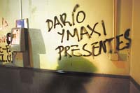 Dario y Maxi presentes - foto extraída de Página/12