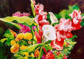 festival. watercolor on paper arches 56 x 75 cms. SOLD