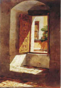 VENTANA Interior Monasterio de Santa Catalina. Acuarela
