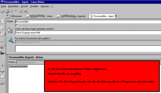 nicht behebbar