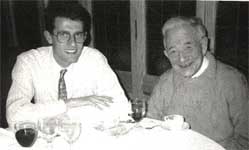 Joan Coromines amb el seu secretari i col�laborador Joan Ferrer i Costa.