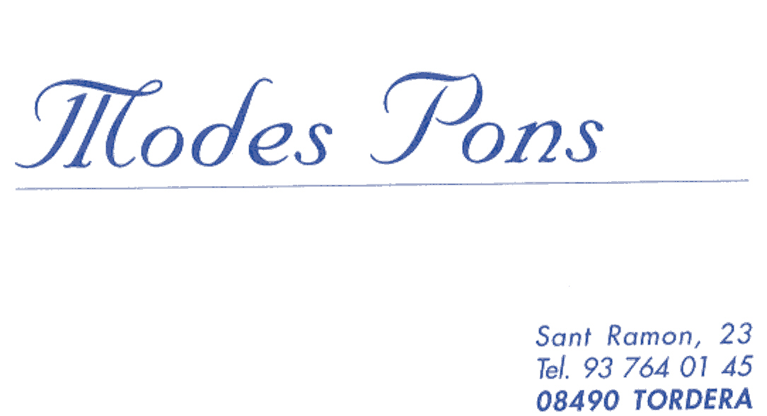 MODES PONS - C/. Sant Ram�n 23, Tordera