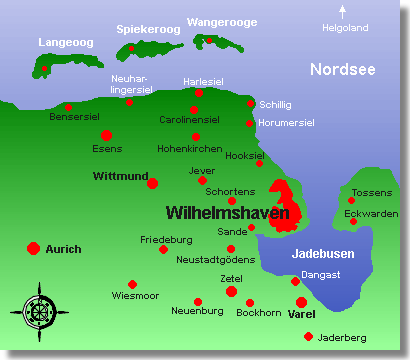 Wilhelmshaven im Bundesland Niedersachsen, Weser-Ems, EU-F. R. of GERMANY