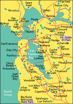 East Bay Map San Francisco San Francisco's Nearby Counties And Surrounding Region