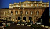 The exterior of La Scala Theatre