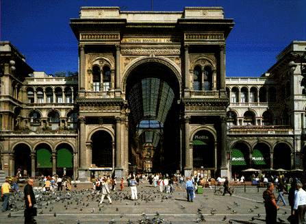 The front of The Vittorio Emanuele II Arcade