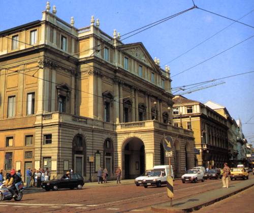 The exterior of La Scala Theater