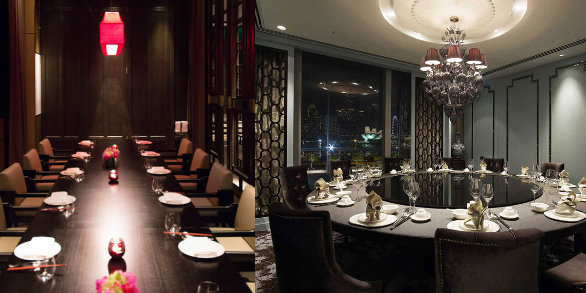 A couple of our beautiful private dining suites.
