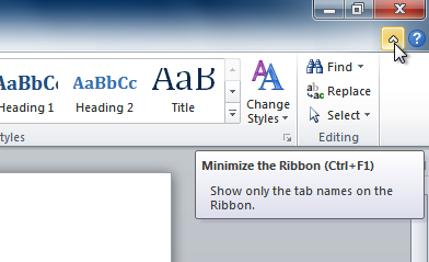 Description: Description: Minimizing the Ribbon