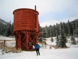 Kelly at Bakers Tank on Boreas Pass road