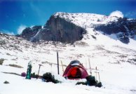High camp near the North Face Cable Route