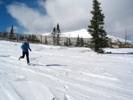 Running on Peak 9 with Imperial Bowl in the background
