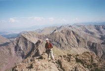 Bryan on summit, Crestone Needle