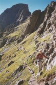 Bryan descending to Broken Hand Pass - just tired!