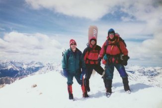 The hardy trio on the summit of Harvard, the previous day