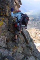 Harder 4th class stuff abounds on the Traverse