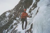 Sean, trying hard to rewarm his hands on All Mixed Up (WI4/M3)