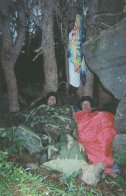 Scott and Pete laugh in the rain