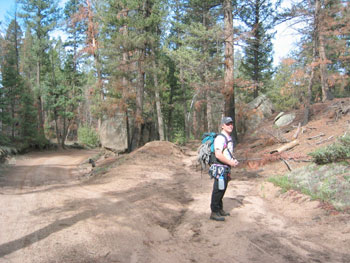 A less-burned patch of FR360, with Rob