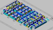 Rendering (unclassified) of a large terminal area/office redesign package for project