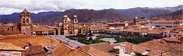 view of the Plaza de Armas and rooftops