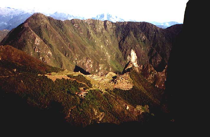 early view of Machu Picchu