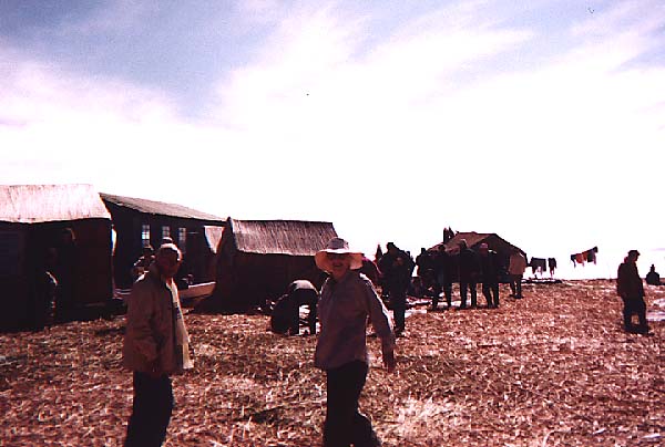 walking on los uros