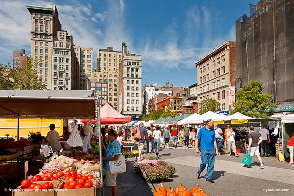 Picture of Manhattan�s Union Square Greenmarket. Photo by Francois Roux.
