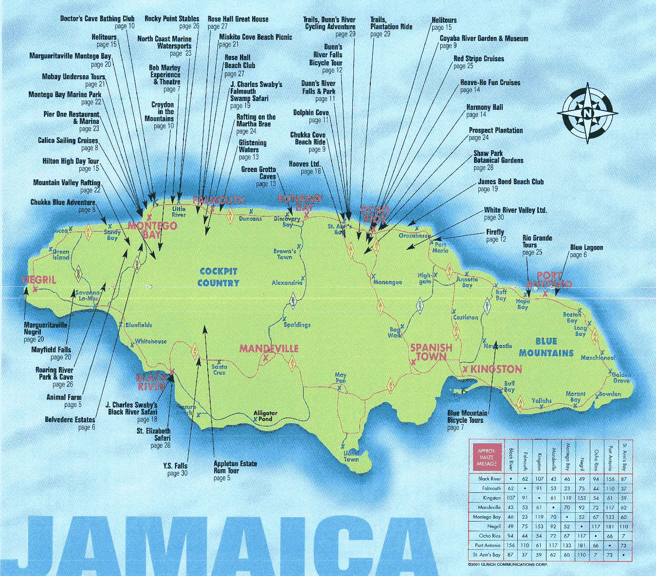 Treasure Beach Today Jamaica Attraction Map
