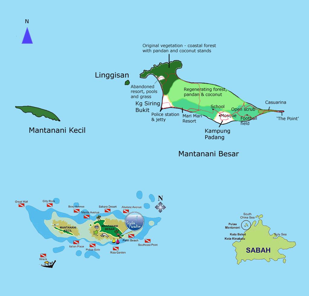 Kota Belud, Mantanani island map