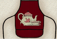 broderie sur tablier;embroidery on apron